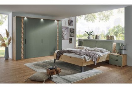 Callao von Disselkamp - Schlafzimmer Eiche-Furnier - Jungle green
