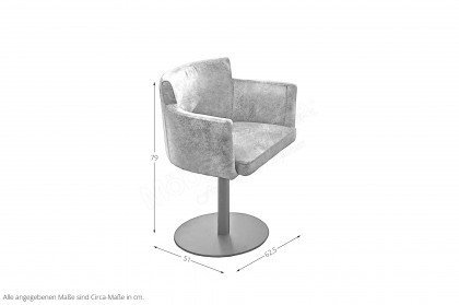 Rialto von Mondo - Stuhl mit hellgrauer Sitzschale