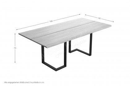 Japura von Mobitec - Esstisch mit einer massiven Tischplatte