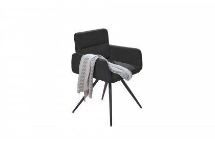 Rialto von Mondo - Stuhl mit Cordbezug in Schwarz