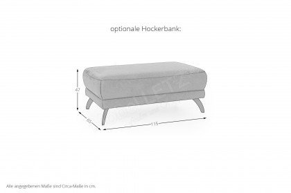 1208 von Carina - Ecksofa links grey