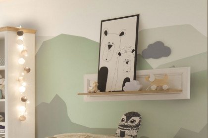 Jasmin von BEGABINO - Wandboard mit Ablageboden Landhaus-Stil Anderson Pine - Eiche