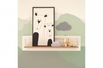 Jasmin von BEGABINO - Wandboard mit Ablageboden Landhaus-Stil Anderson Pine - Eiche