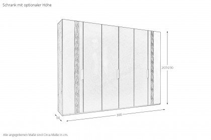 Callao von Disselkamp - Schrank mit lackierten Türen und Wellenprofil