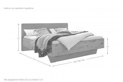 Sinfonie Plus von Staud - Komfortbett Artisan Eiche mit Polsterkopfteil