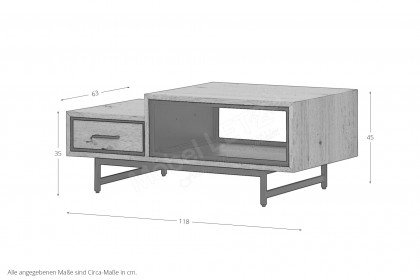 Bruno-living von GUTMANN - Couchtisch 70791 Eiche