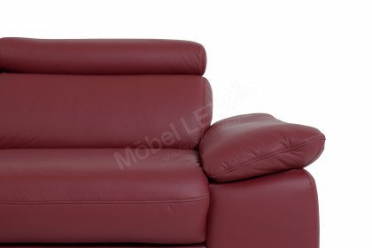 1082 von Carina - Ledersofa links cherry