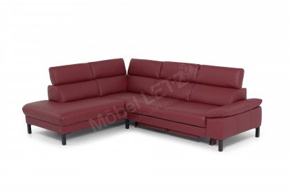 1082 von Carina - Ledersofa links cherry