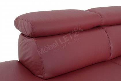 1082 von Carina - Ledersofa links cherry