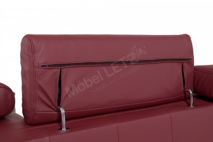 1082 von Carina - Ledersofa links cherry