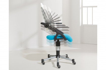 Tio black von Paidi - Schreibtischstuhl mit luftdurchlässigem 3D-Bezug limette