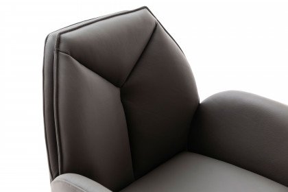 Assento von MCA - Polsterstuhl mit braunem Lederbezug