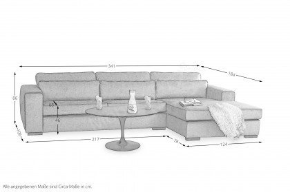 Bergamo von Grant Factory - Ecksofa rechts hellbraun