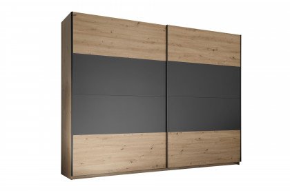 Cordoba von LIV'IN - Kleiderschrank ca. 270 cm breit Eiche Artisan - graphit mit viel Zubehör