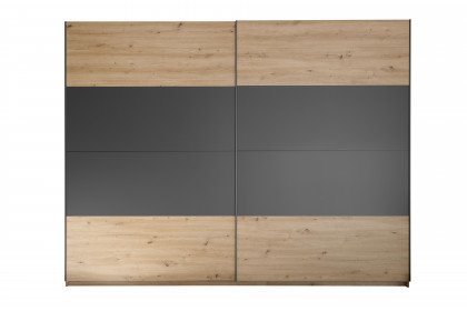 Cordoba von LIV'IN - Kleiderschrank ca. 270 cm breit Eiche Artisan - graphit mit viel Zubehör