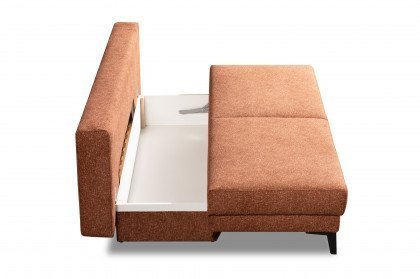 Fanny-Sleep von Restyl - Schlafsofa mit Bettkasten rost