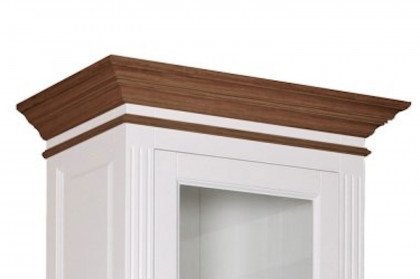 Chic Oak von XO Interiors - Vitrine 101R in Reinweiß/ Eiche