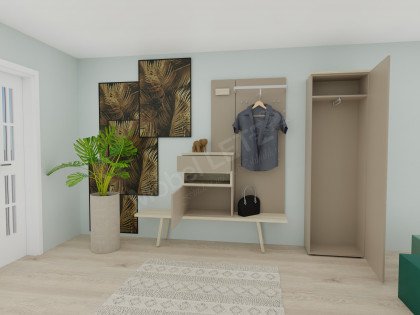 Fox-Foyer von Sudbrock - Garderobe in Terra/ Eiche milk