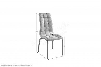 Sit & Chairs von SIT Möbel - Polsterstuhl mit hellgrauem Bezug