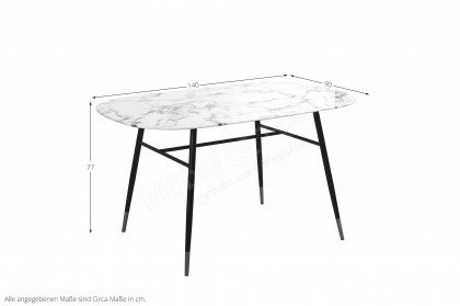 Tables & Co. von SIT Möbel - Esstisch mit einer Tischplatte in Mamoroptik
