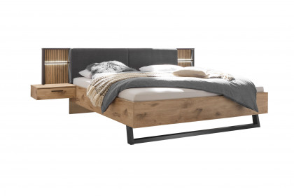 Daria von POL Power - Schlafzimmer-Set graphit mit Lamellen in Viking Oak