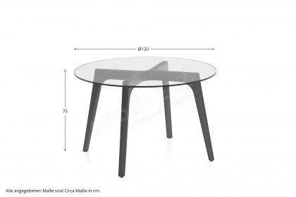 Pod von connubia by calligaris - Glastisch Ø ca. 120 cm