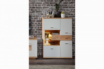 Van Couver von Wohnconcept - Highboard in Lichtgrau, matt