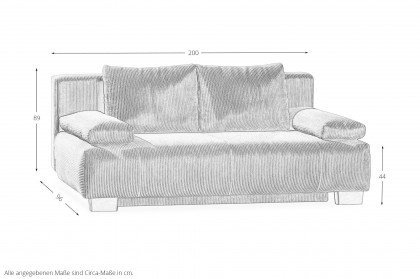 Dannie von Restyl - Schlafsofa mit Bettkasten rost