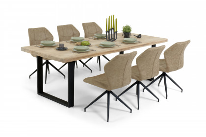 Tim-dining von Elfo Möbel - Esstisch mit schwarzem Metallgestell