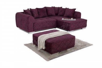 Santana von ED-Lifestyle - Eckcouch Variante burgund