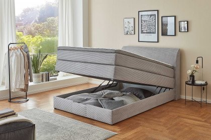 Kurt-BX2380 von Sun Garden - Boxspringbett 140 in Silber