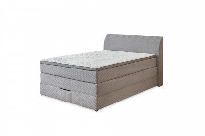 Kurt-BX2380 von Sun Garden - Boxspringbett 140 in Silber