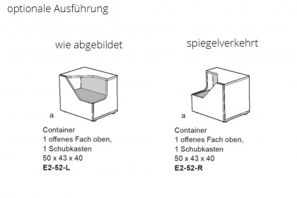 ZE+ von Rudolf - Container mit Schublade schiefergrau - mango