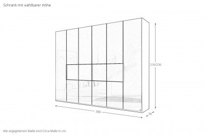 Avignon von LEONARDO living - Schrank mit Querriegel Glas kieselgrau