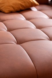 Raimo von ADA Mindful Living - Ledersofa rechts orange-brown