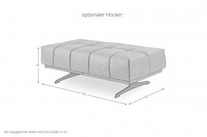 Raimo von ADA Mindful Living - Ledersofa rechts orange-brown