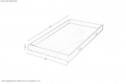 Nordic Grey von Meblik -  Bett Dreamhouse 90x170 cm