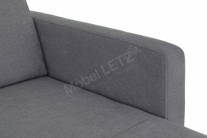 Boston-Sleep von Nehl - Schlafsofa mit Longchair silber