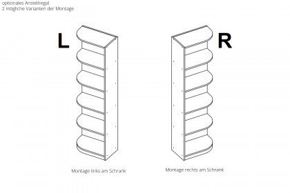 Nordic Grey von Meblik - Kinderzimmerschrank 3-türig mit 2 Schubkästen