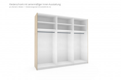 Calea-sleeping von Staud - Schwebetürenschrank vulkangrau mit Parsolglas