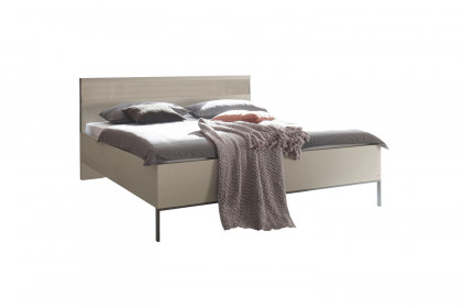 Avignon von LEONARDO living - Bett 180x200 cm kieselgrau mit Glasakzent