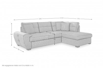 Burner von COTTA - Ecksofa Ausführung rechts anthracite