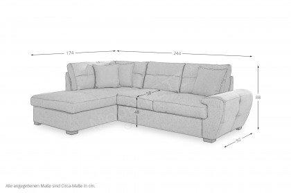 Burner von COTTA - Ecksofa Ausführung links anthracite