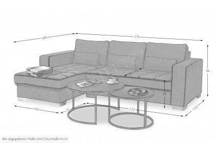 Graz von Matex - Ecksofa Ausführung links espresso