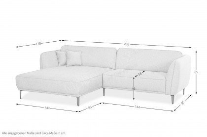 Conero-LE24 von Matex - Polstersofa silber