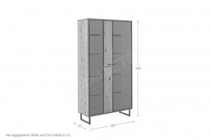 Arezzo von MCA - Vitrine Ast-/ Balkeneiche mit antharzit