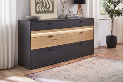 Butera von IDEAL Möbel - Sideboard in Anthrazit mit Beleuchtung