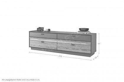 Butera von IDEAL Möbel - Lowboard Eiche Gustavson mit Beleuchtung