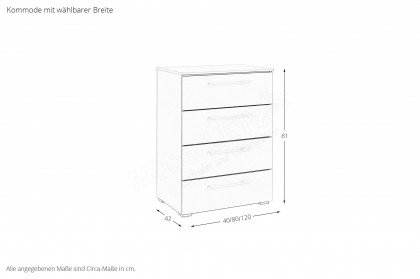 Cherie von vito - Schubkastenkommode weiß mit Softclose