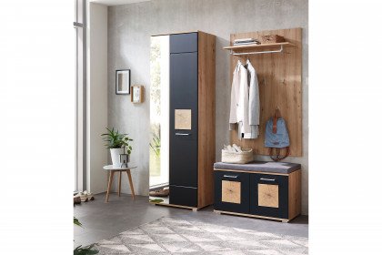 Fun von Innostyle - Garderobe Artisan Eiche & schwarz supermatt